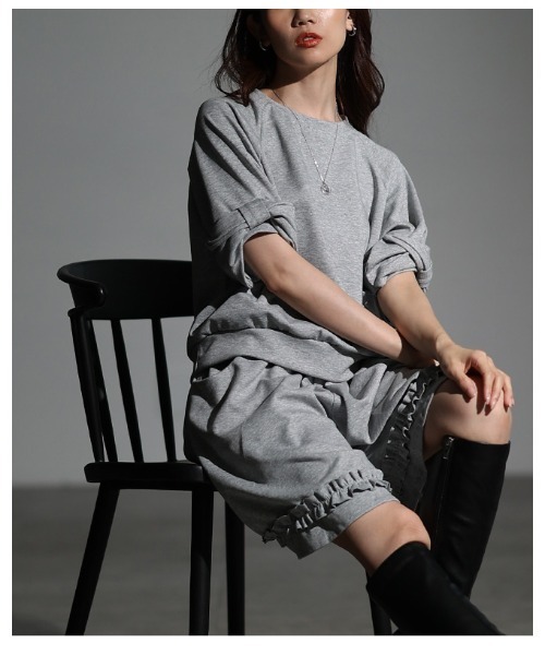 Sawa a la mode(サワアラモード)の「リボンスリーブトップス(スウェット・レディース・グレー・FREE)」の18枚目の写真