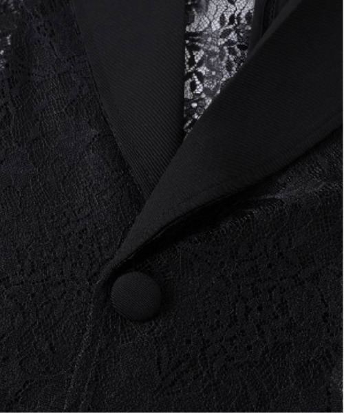 U:UME(ユーム)の「See Through Lace Jacket(テーラードジャケット・メンズ・ブラック・SMALL/MEDIUM/LARGE/X-LARGE)」の3枚目の写真
