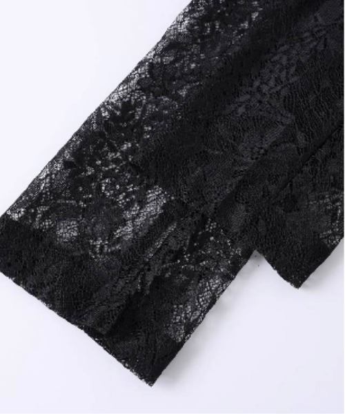 U:UME(ユーム)の「See Through Lace Jacket(テーラードジャケット・メンズ・ブラック・SMALL/MEDIUM/LARGE/X-LARGE)」の5枚目の写真