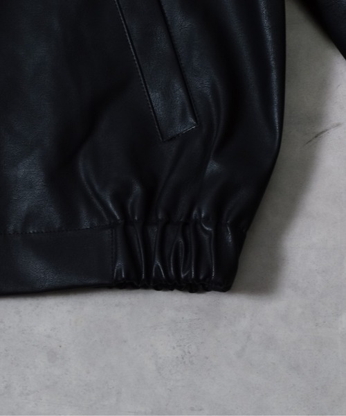 DOUBLE STEAL（ダブルスティール）の「オーバーサイズPUレザーブルゾン（ブルゾン・メンズ・ブラック・MEDIUM/LARGE）」の17枚目の写真