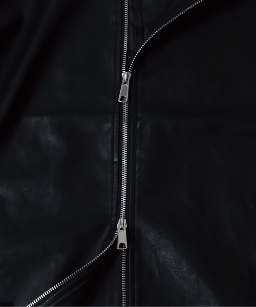 DOUBLE STEAL（ダブルスティール）の「オーバーサイズPUレザーブルゾン（ブルゾン・メンズ・ブラック・MEDIUM/LARGE）」の19枚目の写真