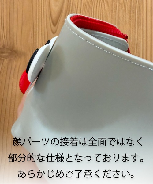 DiamondHearts（ダイヤモンドハーツ）の「もふもふストラップ付き フェイスモチーフシリコンメガネケース（メガネ・レディース・ライトブルー/グレー・FREE）」の4枚目の写真