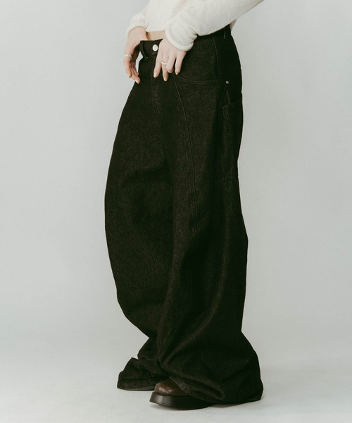 Knuth Marf デニムパンツ Knuth Marf - damage denim pants / ダメージ デニムパンツ (サックス