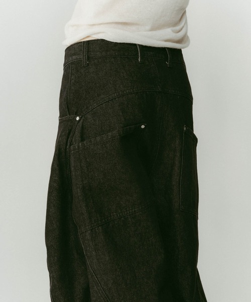 パンツ knuthmarf tuck design denim pants | XS Knuth Marf（クヌースマーフ）tuck design denim pants | B'2nd（ビー