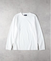 《遮熱/接触冷感/さらっと心地良い》シルケット加工胸ポケットロングスリーブTシャツ
