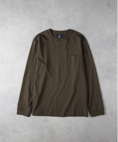 BACK NUMBER（バックナンバー）の「【BACK NUMBER】シルケット加工胸ポケットロングスリーブTシャツ（Tシャツ/カットソー ...