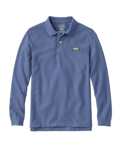 L.L.Bean(エルエルビーン)の「ジャパン・フィット プレミアム・ダブル・エル・ポロシャツ、長袖 カタディン・ロゴ・ラベル付き(ポロシャツ・メンズ・ブラック/ホワイト/ネイビー/インディゴブルー・MEDIUM/LARGE/X-LARGE/XX-LARGE/SMALL)」の4枚目の写真