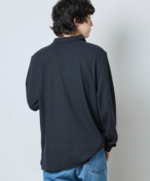 L.L.Bean(エルエルビーン)の「ジャパン・フィット プレミアム・ダブル・エル・ポロシャツ、長袖 カタディン・ロゴ・ラベル付き(ポロシャツ・メンズ・ブラック/ホワイト/ネイビー/インディゴブルー・MEDIUM/LARGE/X-LARGE/XX-LARGE/SMALL)」の9枚目の写真