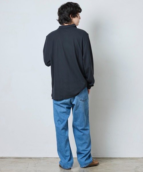 L.L.Bean(エルエルビーン)の「ジャパン・フィット プレミアム・ダブル・エル・ポロシャツ、長袖 カタディン・ロゴ・ラベル付き(ポロシャツ・メンズ・ブラック/ホワイト/ネイビー/インディゴブルー・MEDIUM/LARGE/X-LARGE/XX-LARGE/SMALL)」の6枚目の写真