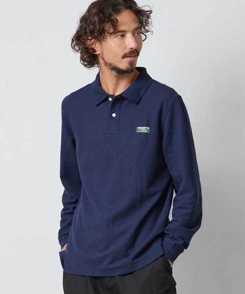 L.L.Bean(エルエルビーン)の「ジャパン・フィット プレミアム・ダブル・エル・ポロシャツ、長袖 カタディン・ロゴ・ラベル付き(ポロシャツ・メンズ・ブラック/ホワイト/ネイビー/インディゴブルー・MEDIUM/LARGE/X-LARGE/XX-LARGE/SMALL)」の17枚目の写真