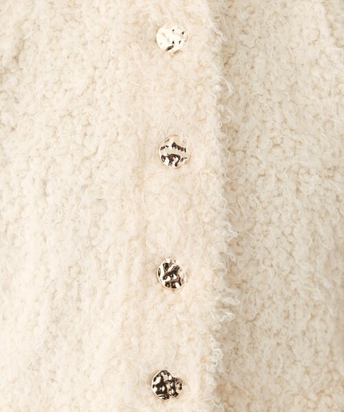 natural couture(ナチュラルクチュール)の「ペプラムボアカーディガン(ノーカラージャケット・レディース・モカ/アイボリー/グレイッシュベージュ・FREE)」の21枚目の写真