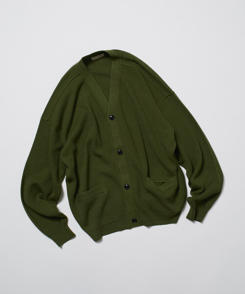 ニット　カーディガン　リラックス　ブラック セール】限定展開 リラックスフィット 片畦リンキング ニット