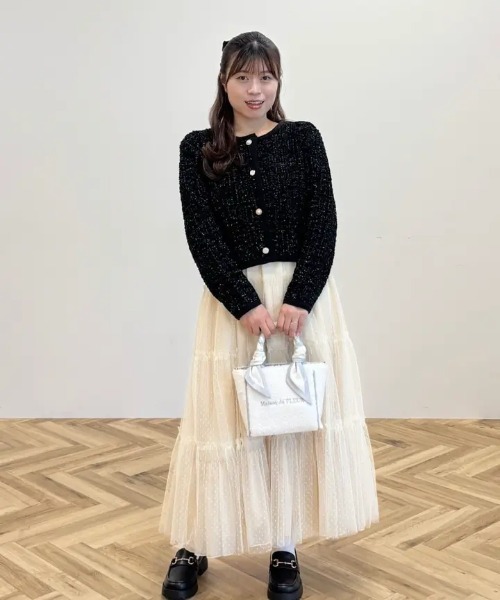 Maison de FLEUR(メゾンドフルール)の「スカーフ付きボア2WaySトートバッグ(トートバッグ・レディース・ブラック/ライトブルー/ピンクベージュ・FREE)」の6枚目の写真