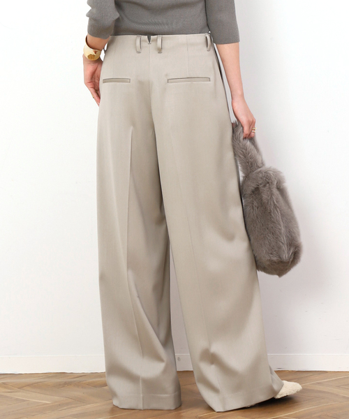 AP STUDIO（エーピーストゥディオ）の「グロスカルゼパンツ（スラックス・レディース・アイボリー/チョコ・34/36/38）」の13枚目の写真