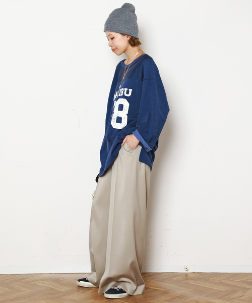 AP STUDIO（エーピーストゥディオ）の「グロスカルゼパンツ（スラックス・レディース・アイボリー/チョコ・34/36/38）」の5枚目の写真