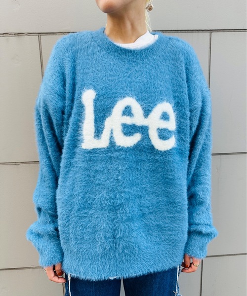 Lee（リー）の「LEE / LOGO KNIT / LT7232（ニット/セーター・レディース・ブラック/グレー/オフホワイト/ブルー・LARGE）」の4枚目の写真