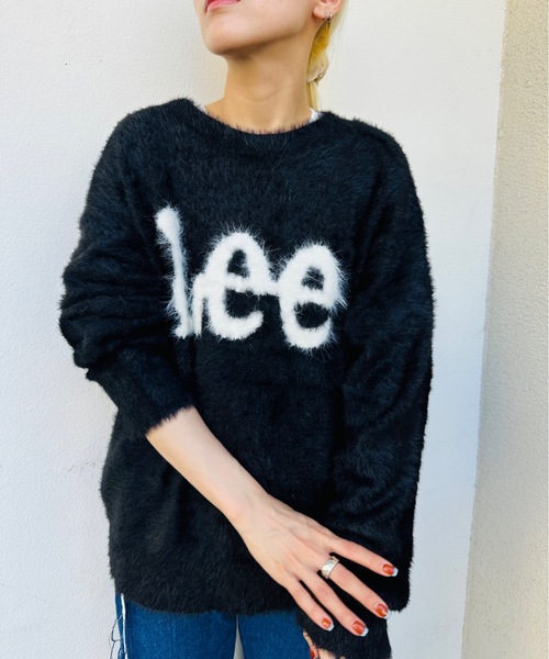 Lee（リー）の「LEE / LOGO KNIT / LT7232（ニット/セーター・レディース・ブラック/グレー/オフホワイト/ブルー・LARGE）」の10枚目の写真