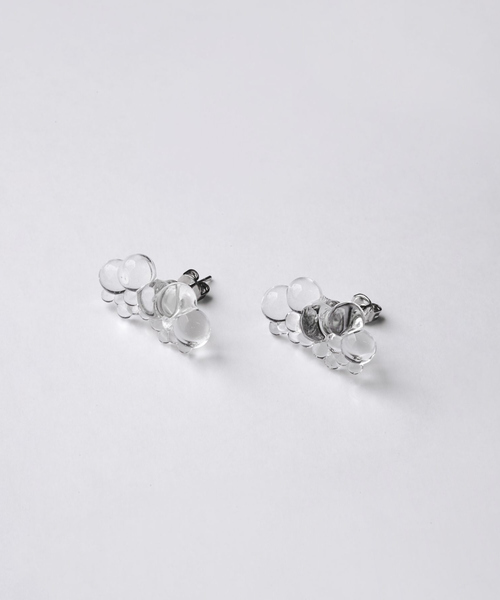 HARIO Lampwork Factory（ハリオランプワークファクトリー）の「【HARIO Lampwork Factory×vue.】ピアス 雪の粒（ピアス（両耳用）・レディース・クリア・フリー）」の9枚目の写真