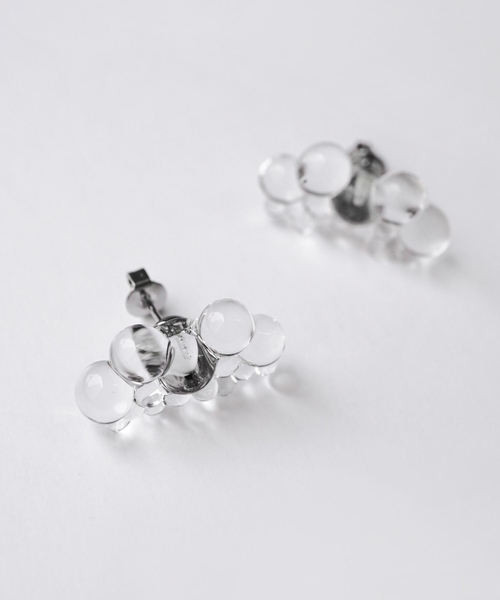 HARIO Lampwork Factory（ハリオランプワークファクトリー）の「【HARIO Lampwork Factory×vue.】ピアス 雪の粒（ピアス（両耳用）・レディース・クリア・フリー）」の10枚目の写真