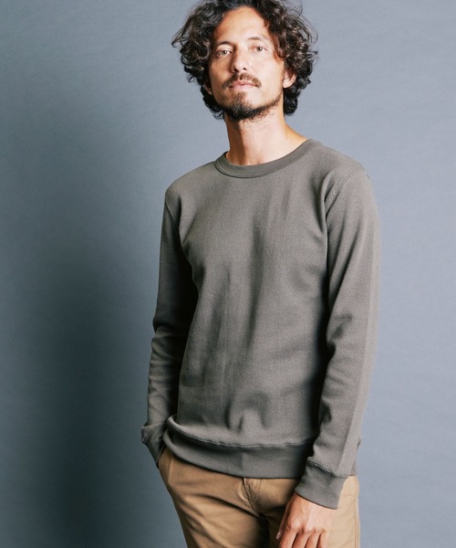 Magine（マージン）の「HONEYCOMB　PULLOVER　KNITSAW L/S:ハニカム プルオーバー ニットソー ロングスリーブ（Tシャツ/カットソー・メンズ・ブラック/オリーブ/オフホワイト/ネイビー・44/46/48）」の12枚目の写真