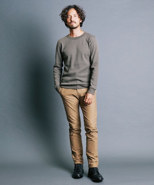 Magine（マージン）の「HONEYCOMB　PULLOVER　KNITSAW L/S:ハニカム プルオーバー ニットソー ロングスリーブ（Tシャツ/カットソー・メンズ・ブラック/オリーブ/オフホワイト/ネイビー・44/46/48）」の19枚目の写真