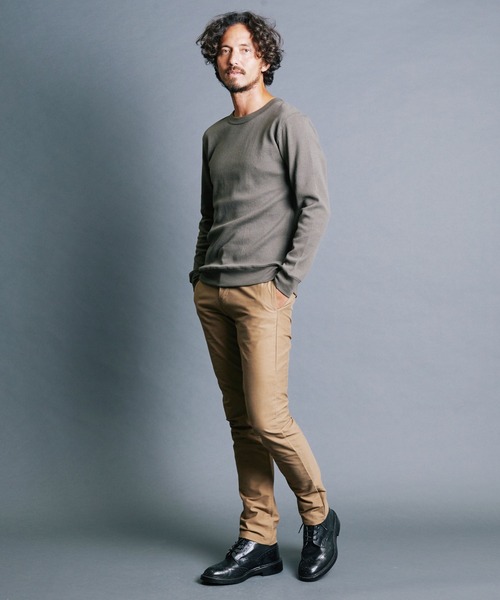 Magine（マージン）の「HONEYCOMB　PULLOVER　KNITSAW L/S:ハニカム プルオーバー ニットソー ロングスリーブ（Tシャツ/カットソー・メンズ・ブラック/オリーブ/オフホワイト/ネイビー・44/46/48）」の20枚目の写真