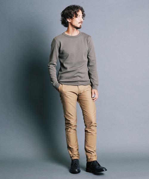 Magine（マージン）の「HONEYCOMB　PULLOVER　KNITSAW L/S:ハニカム プルオーバー ニットソー ロングスリーブ（Tシャツ/カットソー・メンズ・ブラック/オリーブ/オフホワイト/ネイビー・44/46/48）」の21枚目の写真