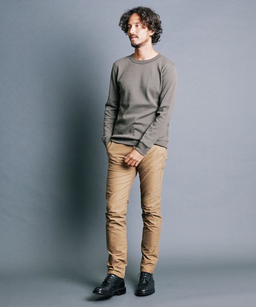 Magine（マージン）の「HONEYCOMB　PULLOVER　KNITSAW L/S:ハニカム プルオーバー ニットソー ロングスリーブ（Tシャツ/カットソー・メンズ・ブラック/オリーブ/オフホワイト/ネイビー・44/46/48）」の22枚目の写真