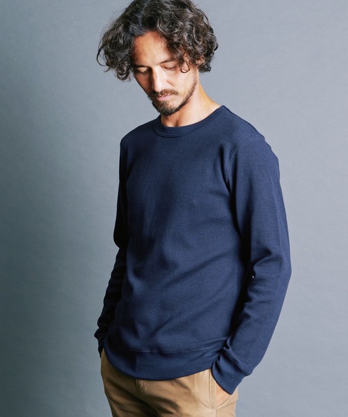 Magine（マージン）の「HONEYCOMB　PULLOVER　KNITSAW L/S:ハニカム プルオーバー ニットソー ロングスリーブ（Tシャツ/カットソー・メンズ・ブラック/オリーブ/オフホワイト/ネイビー・44/46/48）」の18枚目の写真