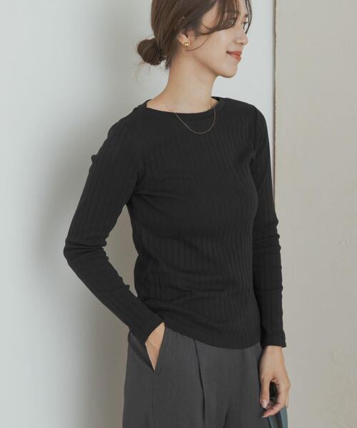 URBAN RESEARCH DOORS(アーバンリサーチドアーズ)の「針抜き長袖カットソー(Tシャツ/カットソー・レディース・レッド系その他/ホワイト系その他/ブラック/アイボリー・MEDIUM)」の8枚目の写真