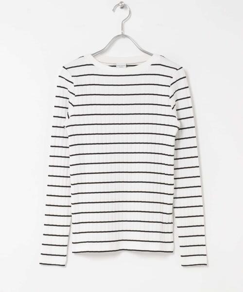 URBAN RESEARCH DOORS(アーバンリサーチドアーズ)の「針抜き長袖カットソー(Tシャツ/カットソー・レディース・レッド系その他/ホワイト系その他/ブラック/アイボリー・MEDIUM)」の22枚目の写真