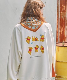 【Disney】別注 Mickey&Friends ミッキー＆フレンズ ヴィンテージライクグラフィックオーバーサイズスウェットアイボリー