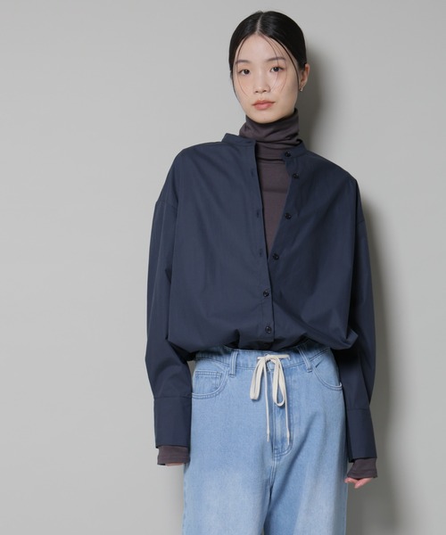 セール】スタンドカラーシャツ（シャツ/ブラウス）｜NANO universe