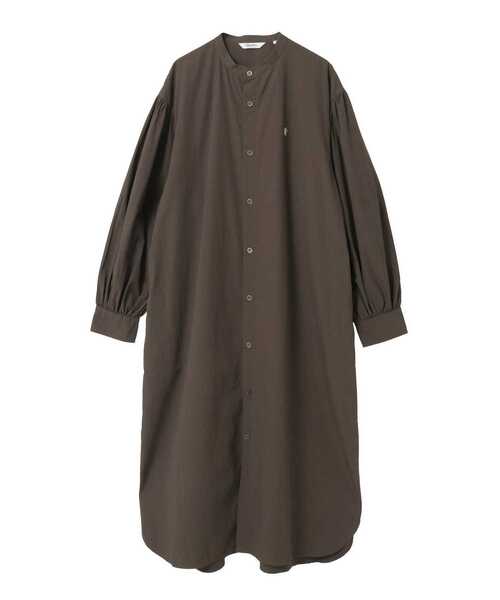 LOGEMENT DE CLAIRE(ロジュモンドクレール)の「【Gymphlex/ジムフレックス】BAND COLLAR DRESS L/S(ワンピース・レディース・ブラウン/チャコールグレー・FREE)」の2枚目の写真