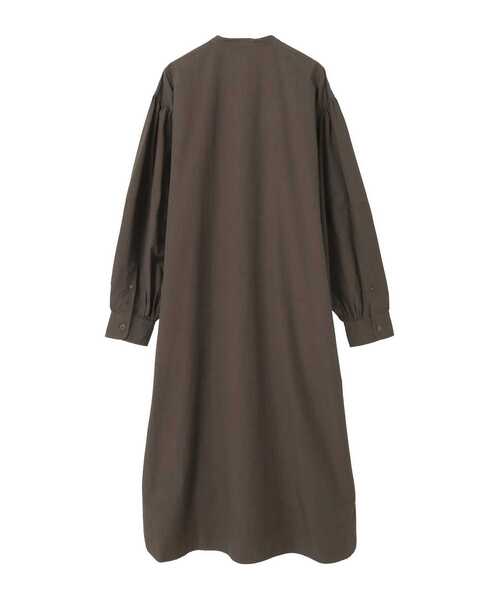LOGEMENT DE CLAIRE(ロジュモンドクレール)の「【Gymphlex/ジムフレックス】BAND COLLAR DRESS L/S(ワンピース・レディース・ブラウン/チャコールグレー・FREE)」の3枚目の写真