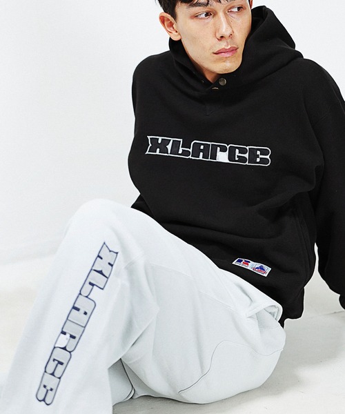 Russell Athletic（ラッセルアスレティック）の「XLARGE×RUSSELL ATHLETIC SWEAT PANTS（スウェットパンツ・メンズ・ブラック/グレー/ネイビー/バーガンディー・XL/L/M/S）」の10枚目の写真
