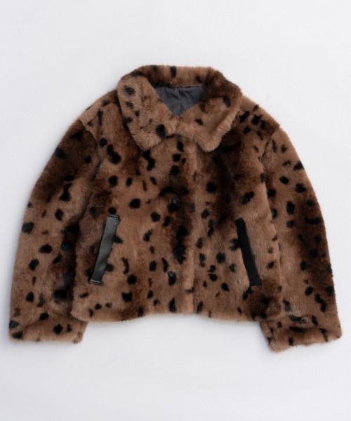 Animal Pattern Faux Fur Coat / アニマルパターンフェイクファー