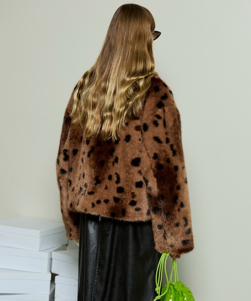 Animal Pattern Faux Fur Coat / アニマルパターンフェイクファー