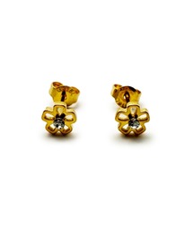 KISHOKACHI 希少価値 フラワーモチーフステンレスキャッチピアス