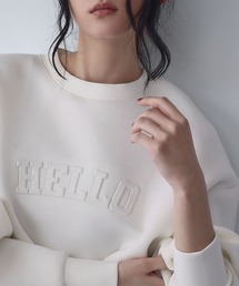 ELFRANK（エルフランク）の「【2025AW】エンボス加工 ロゴ ダンボールスウェット プルオーバー【洗える】（スウェット・レディース）」