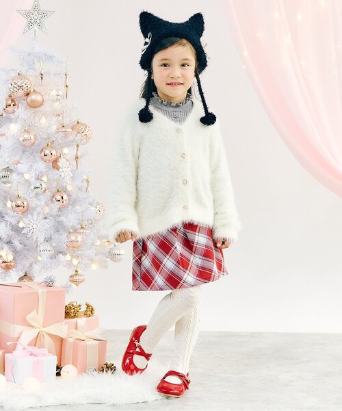 apres les cours（アプレレクール）の「【ジュニア対応】フリルリブニット（ニット/セーター・キッズ・アイボリー/グレー/マスタード・90/100/120/130/140/80/110）」の8枚目の写真