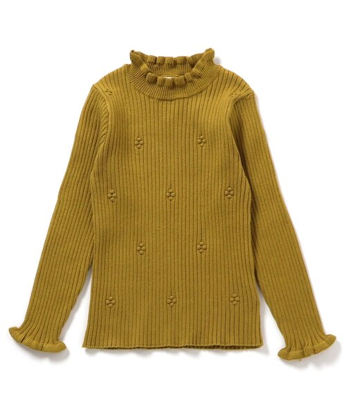 apres les cours（アプレレクール）の「【ジュニア対応】フリルリブニット（ニット/セーター・キッズ・アイボリー/グレー/マスタード・90/100/120/130/140/80/110）」の19枚目の写真