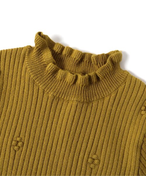 apres les cours（アプレレクール）の「【ジュニア対応】フリルリブニット（ニット/セーター・キッズ・アイボリー/グレー/マスタード・90/100/120/130/140/80/110）」の21枚目の写真