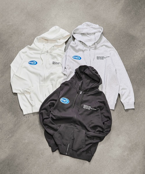 ROSE BUD（ローズバッド）の「PATCH EMBROIDERY ZIP HOODIE（パーカー・レディース・ライトグレー/ホワイト/チャコールグレー・ONE SIZE）」の12枚目の写真