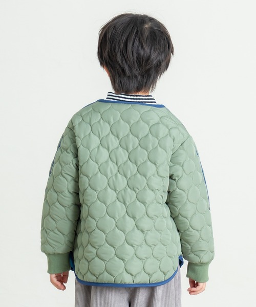 DILASH（ディラッシュ）の「中綿キルトジャケット（ノーカラージャケット・キッズ・ベージュ/カーキ・130/120/110/100/90/140）」の10枚目の写真