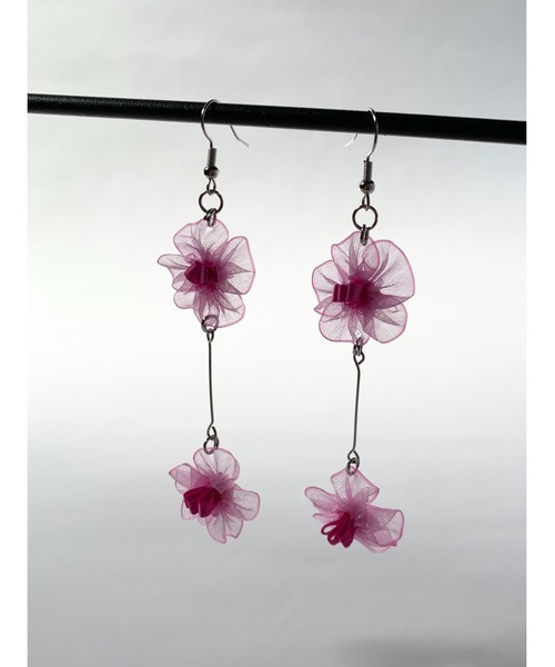 tone(トーン)の「【TOMEI LAB】フラワー 二連 ピアス(MA)(ピアス(両耳用)・レディース・ピンク系その他2/パープル/グレー系その他/ピンク系その他/ホワイト・FREE)」の17枚目の写真