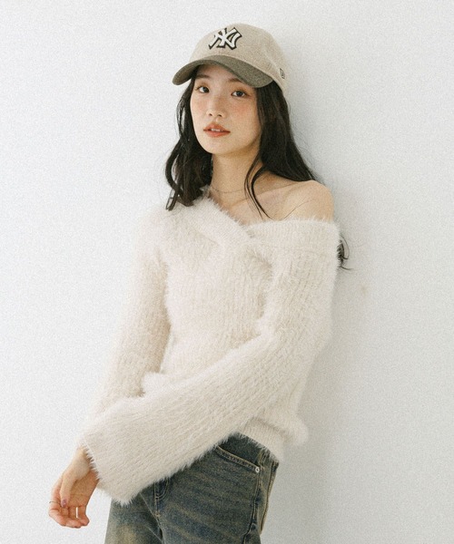 Heather（ヘザー）の「【NEW ERA/ニューエラ/Heather別注】サガラ刺繍CAP　587753（キャップ・レディース・ネイビー/ベージュ・ONE SIZE）」の15枚目の写真