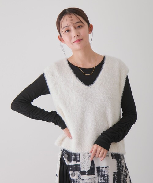 taki 様　MIESROHE シャギーニットチェックベスト taki 様 MIESROHE シャギーニットチェックベスト MIESROHE シャギー