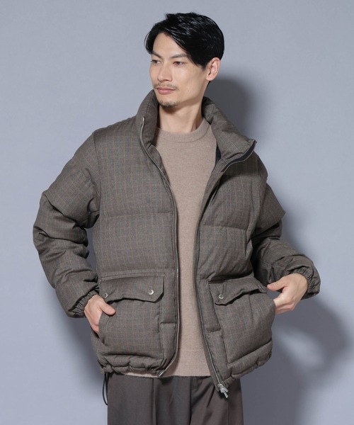 セール】DELEGANTE エアリーサキソニー/グレンチェックTAIONダウン