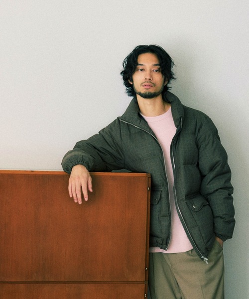 セール】DELEGANTE エアリーサキソニー/グレンチェックTAIONダウン